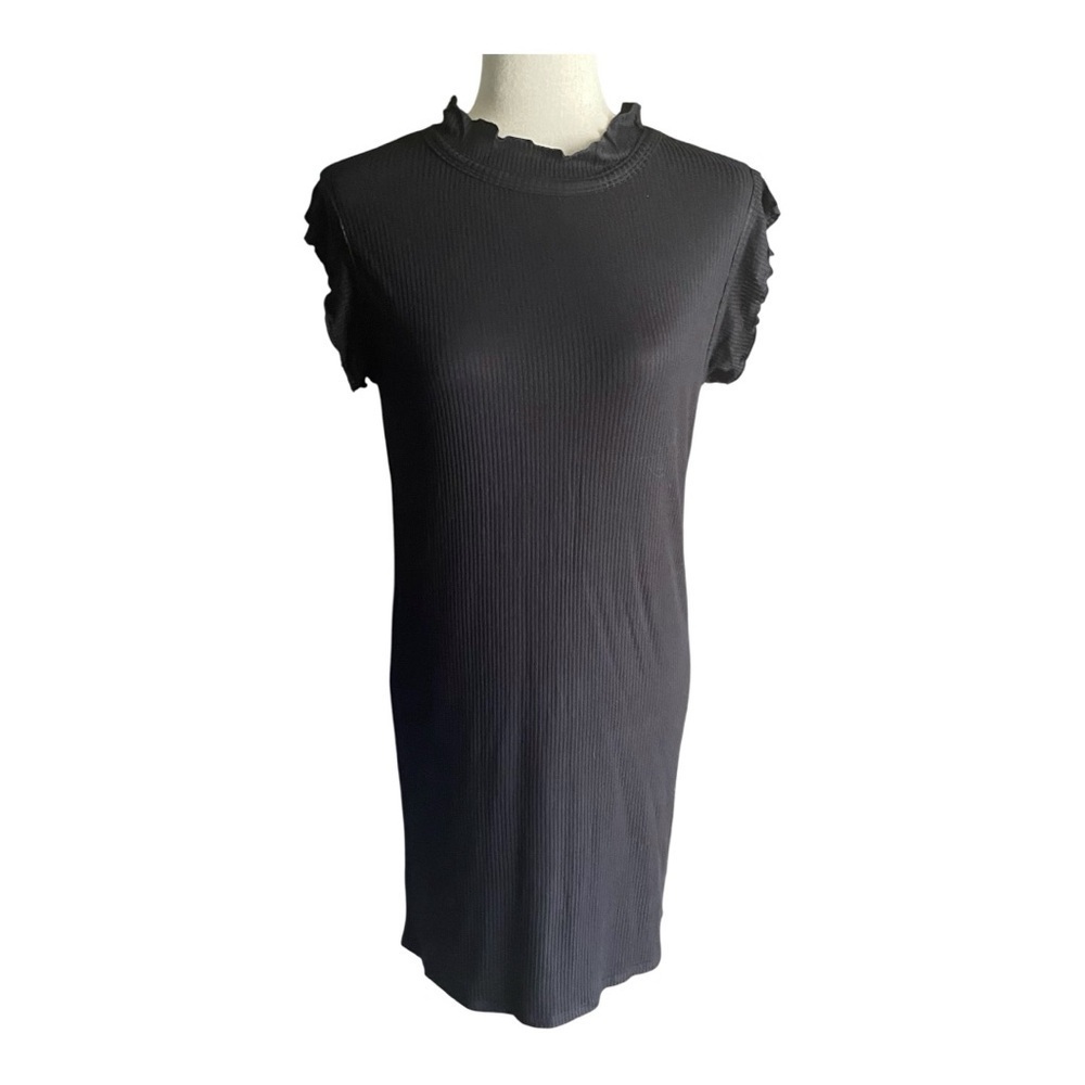 NWT-URBAN GIRL-BLACK RIBBED DRESS-SIZE MEDIUM